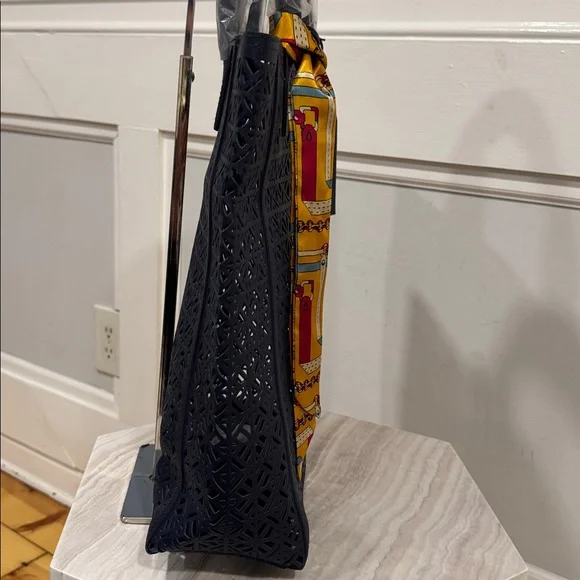 Tory Burch Bag Perforated Navy PVC Tote - Picture 7 of 14